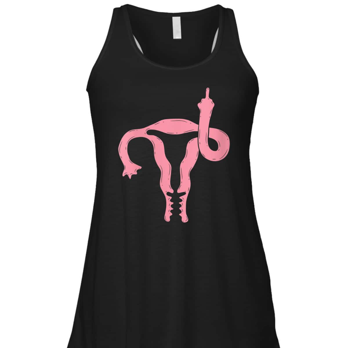 Womens Uterus Shows Middle Finger Feminist Feminism Gift T-Shirt Womens Uterus Shows Middle Finger Feminist Feminism Gift T-Shirt