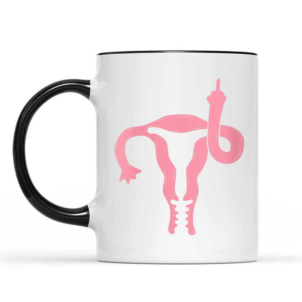 Womens Uterus Shows Middle Finger Feminist Feminism Gift T-Shirt Womens Uterus Shows Middle Finger Feminist Feminism Gift T-Shirt