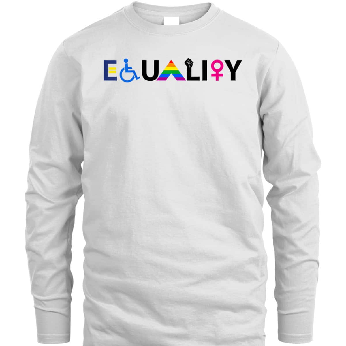 Womens EQUALITY Equal Rights LGBTQ Ally Unity Pride Feminist T-Shirt