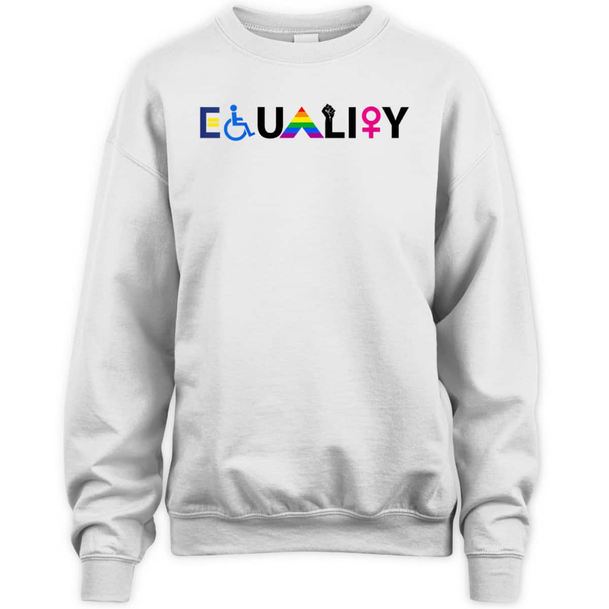 Womens EQUALITY Equal Rights LGBTQ Ally Unity Pride Feminist T-Shirt Womens EQUALITY Equal Rights LGBTQ Ally Unity Pride Feminist T-Shirt