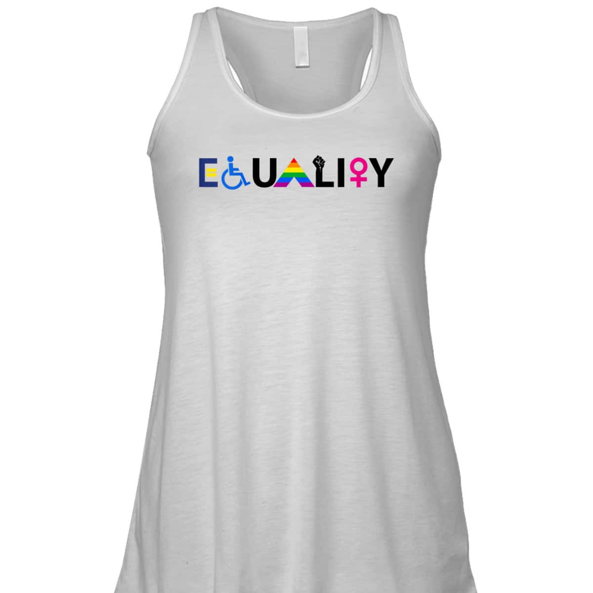 Womens EQUALITY Equal Rights LGBTQ Ally Unity Pride Feminist T-Shirt