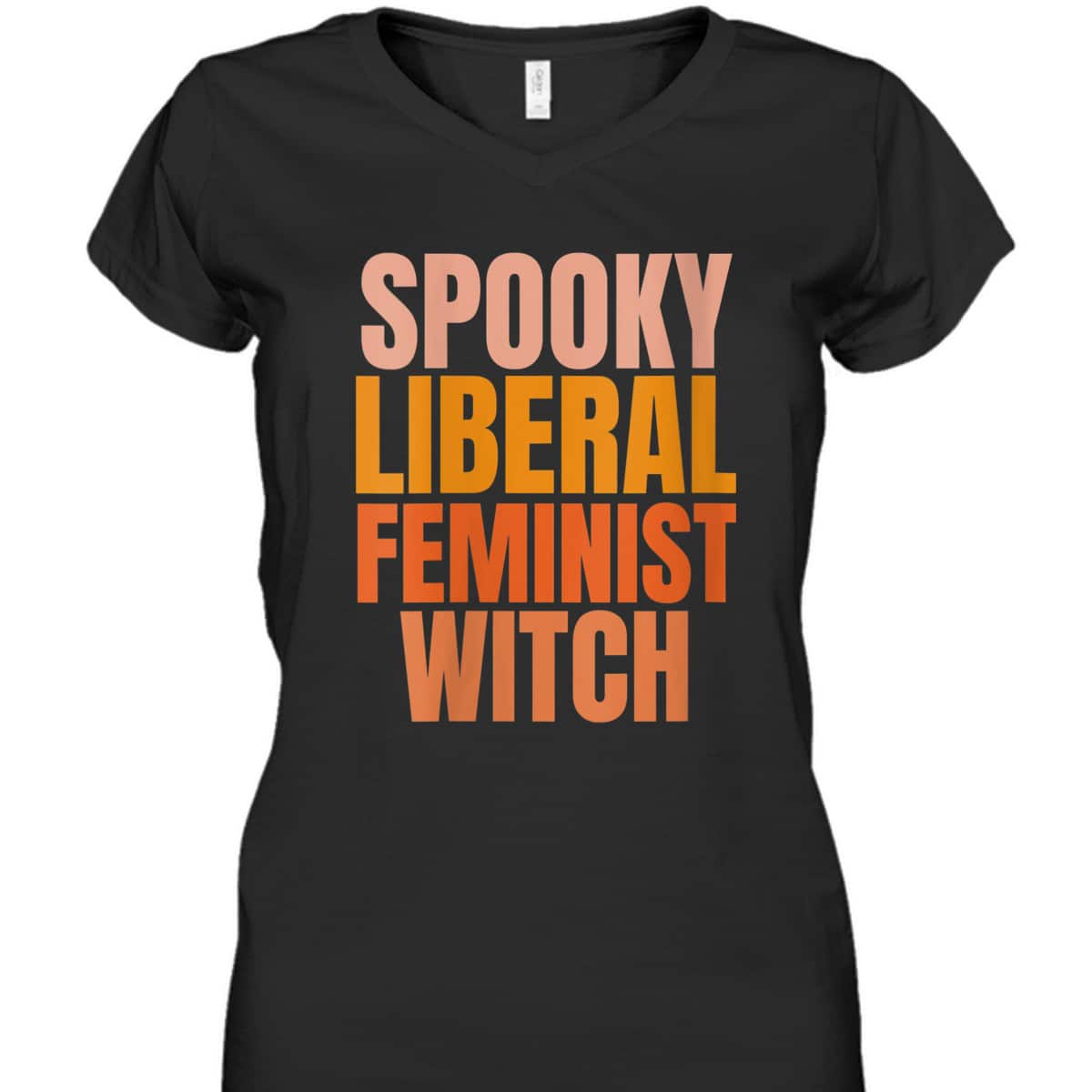 Womens Spooky Liberal Feminist Witch Pro Choice Feminist Costume T-Shirt