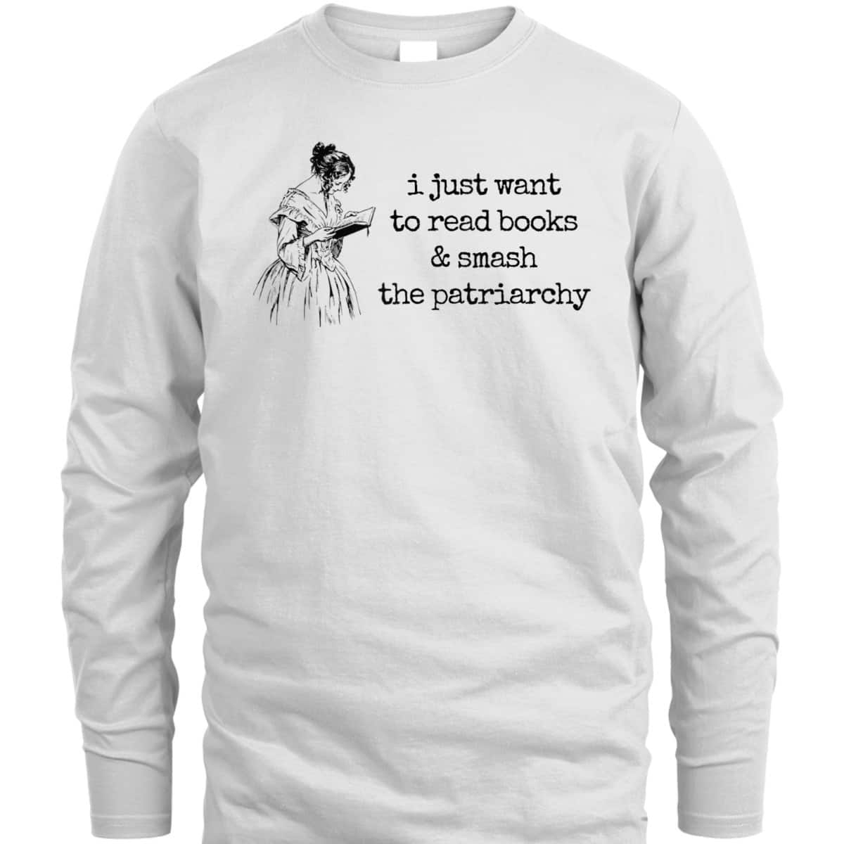 Funny Feminist Book Lover Read Books Smash The Patriarchy T-Shirt