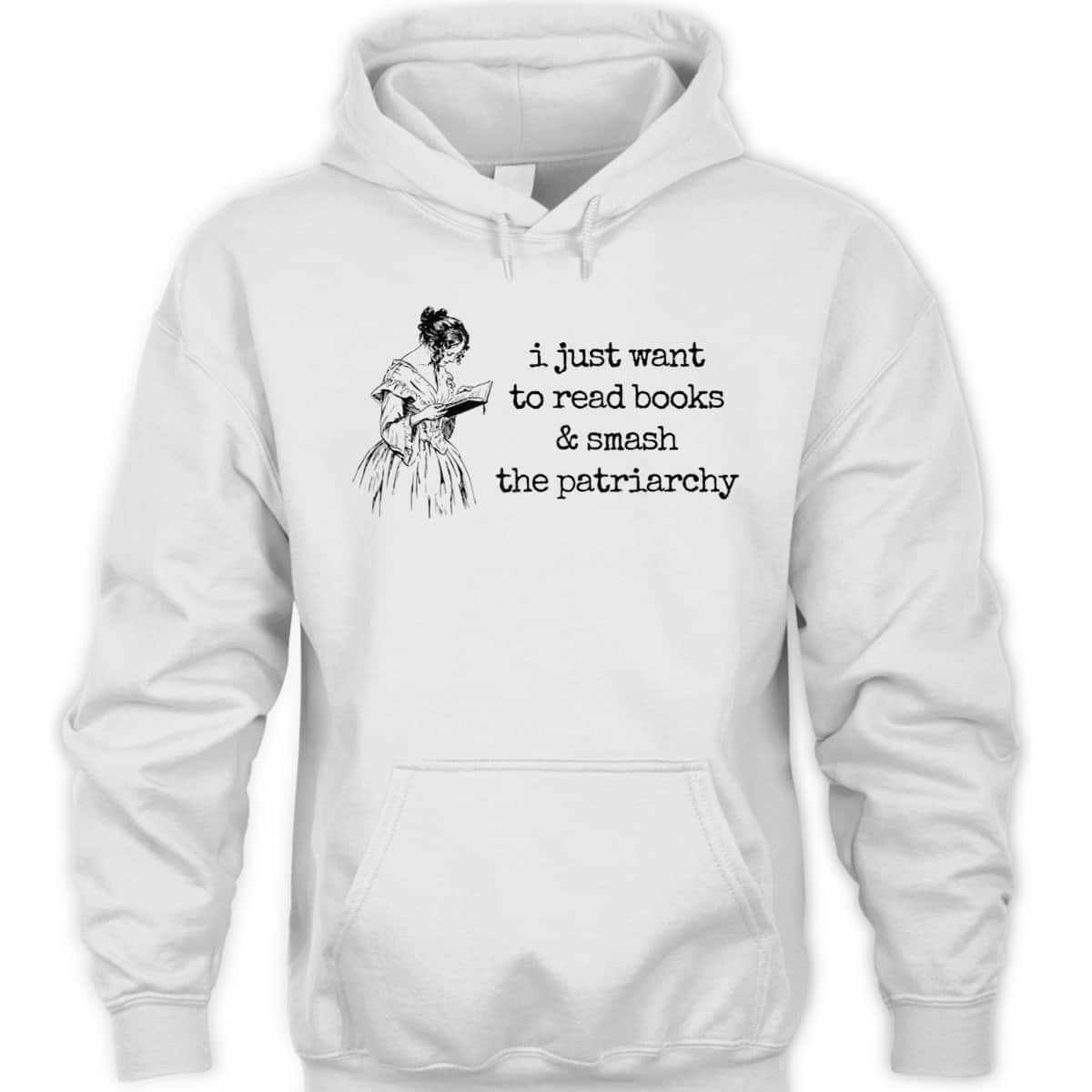 Funny Feminist Book Lover Read Books Smash The Patriarchy T-Shirt