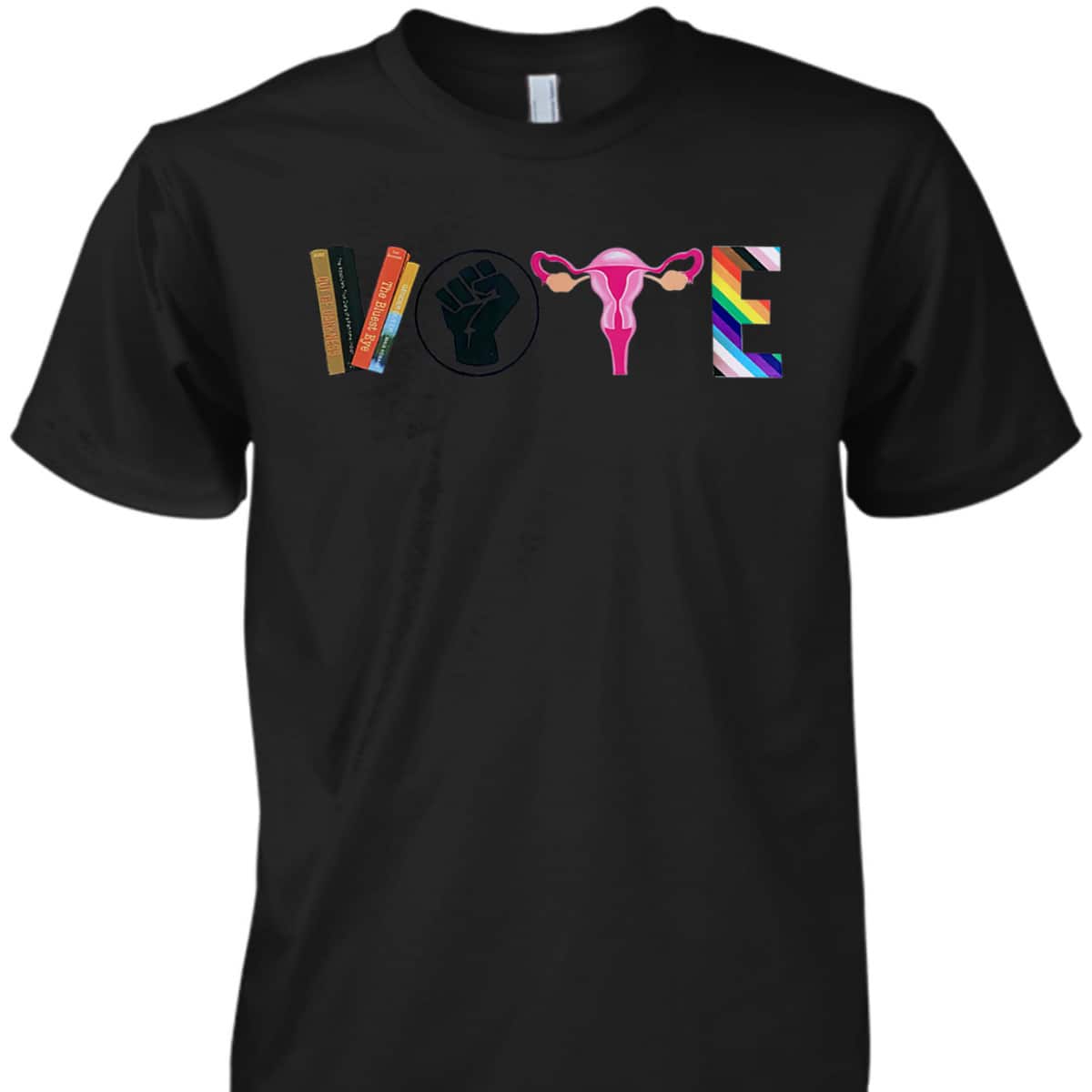 Womens Vote Feminist Rights Femi Book Symbol T-Shirt
