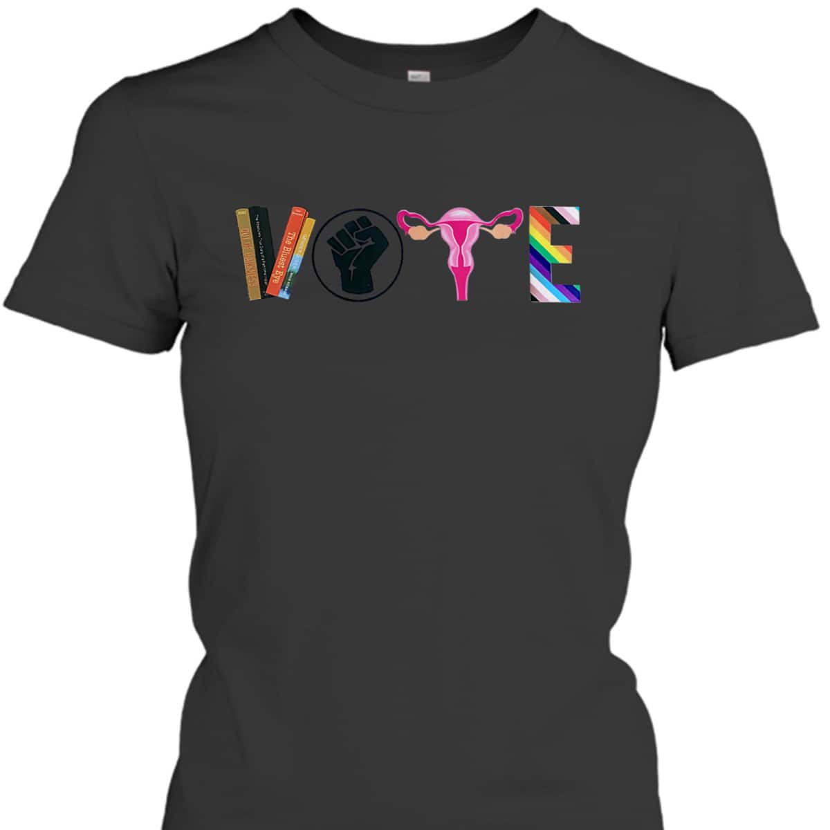 Womens Vote Feminist Rights Femi Book Symbol T-Shirt Womens Vote Feminist Rights Femi Book Symbol T-Shirt