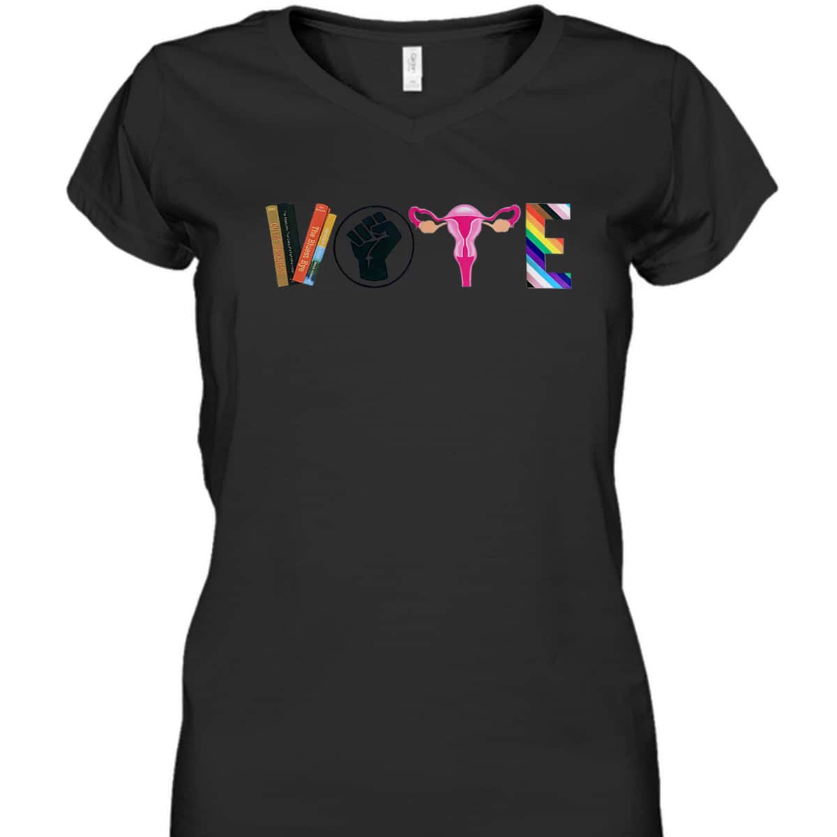 Womens Vote Feminist Rights Femi Book Symbol T-Shirt