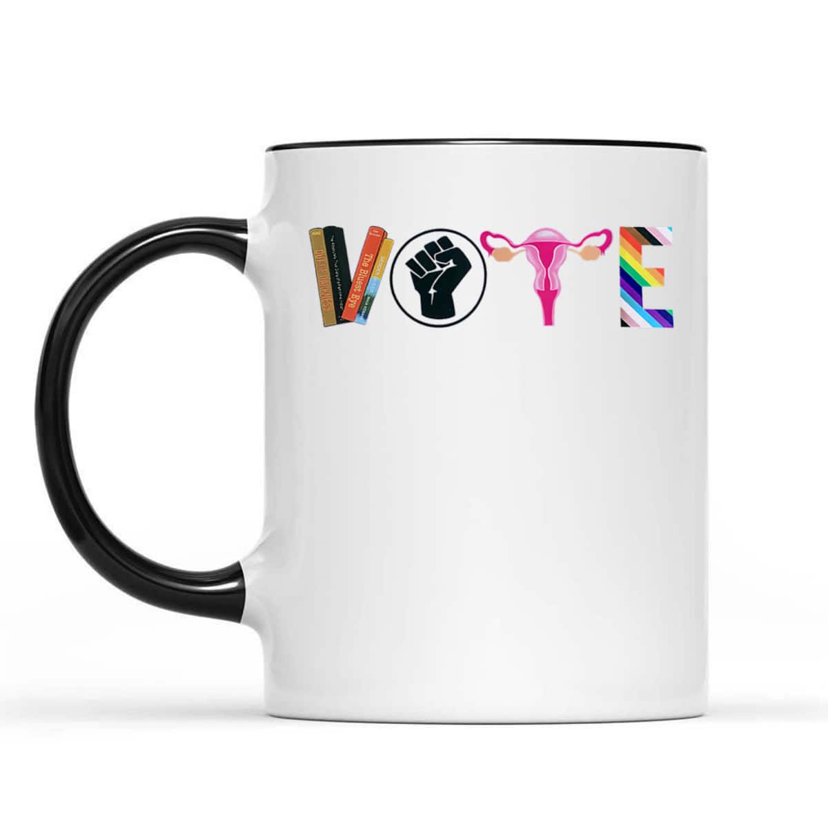 Womens Vote Feminist Rights Femi Book Symbol T-Shirt Womens Vote Feminist Rights Femi Book Symbol T-Shirt