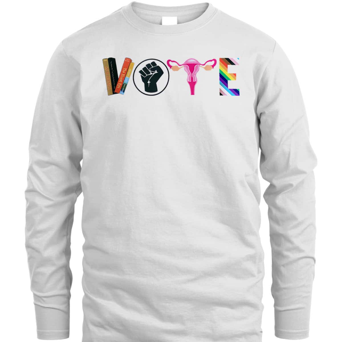 Vote Feminist Rights Femi Book Symbol T-Shirt