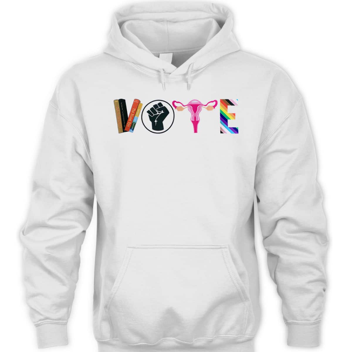 Vote Feminist Rights Femi Book Symbol T-Shirt Vote Feminist Rights Femi Book Symbol T-Shirt