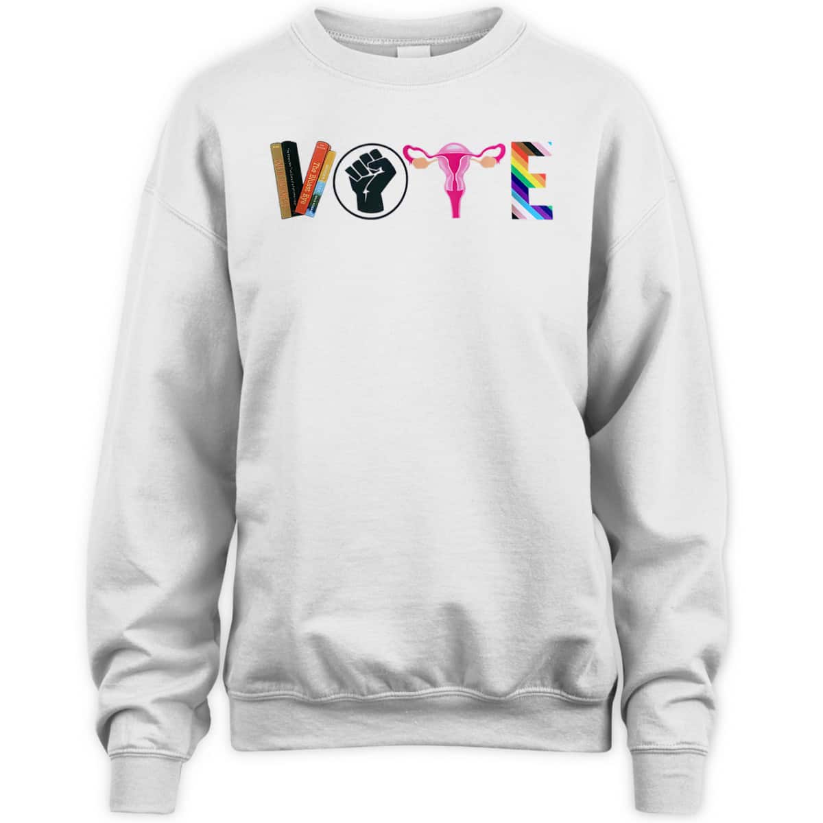 Vote Feminist Rights Femi Book Symbol T-Shirt Vote Feminist Rights Femi Book Symbol T-Shirt