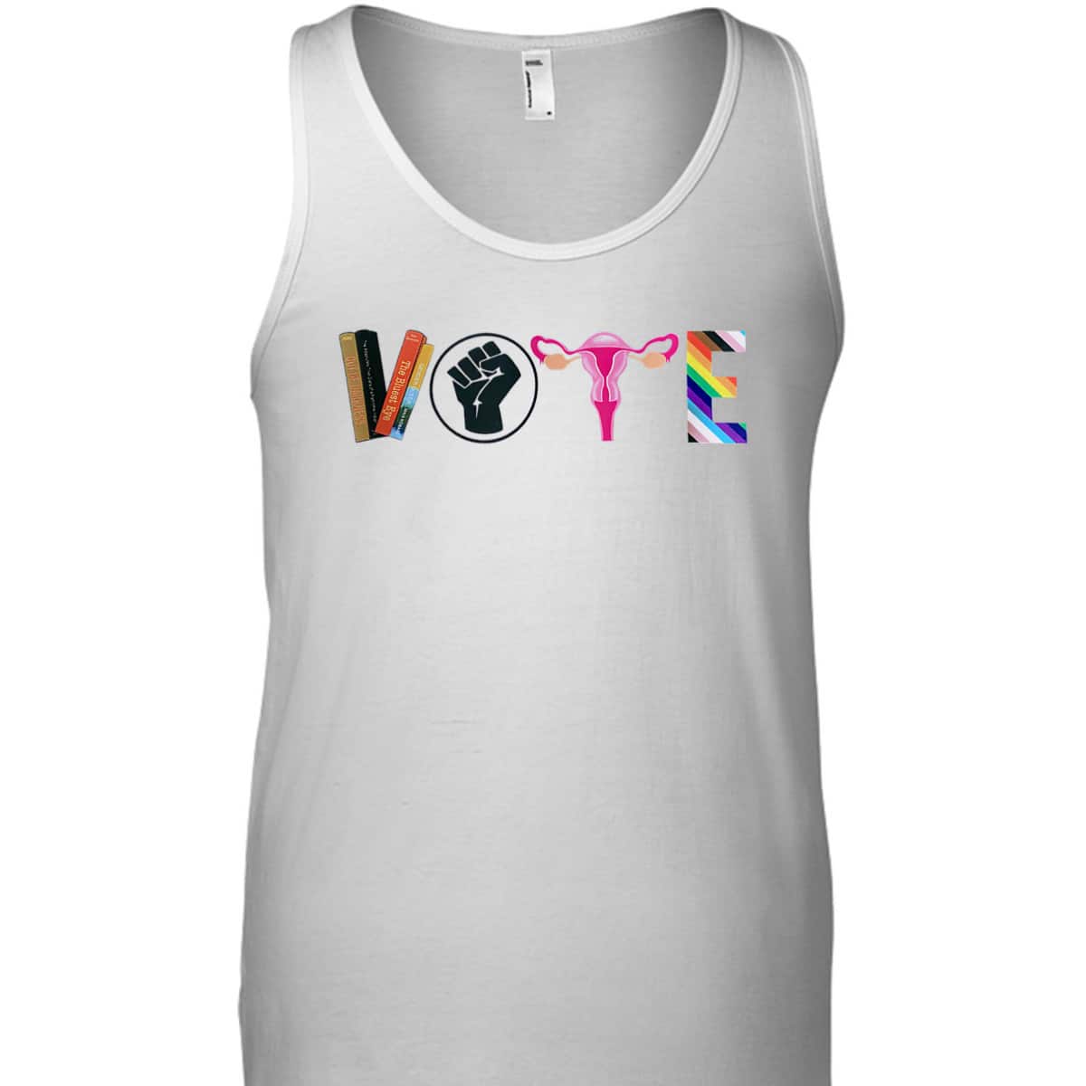 Vote Feminist Rights Femi Book Symbol T-Shirt Vote Feminist Rights Femi Book Symbol T-Shirt