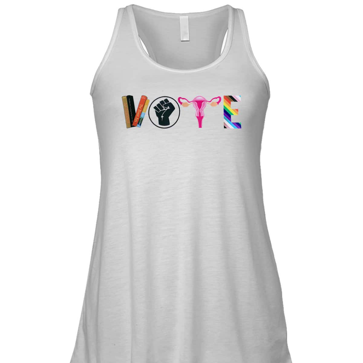 Vote Feminist Rights Femi Book Symbol T-Shirt Vote Feminist Rights Femi Book Symbol T-Shirt