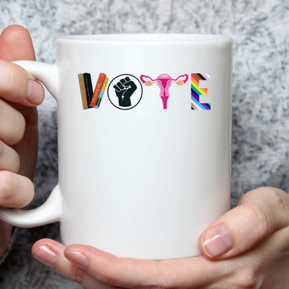 Vote Feminist Rights Femi Book Symbol T-Shirt