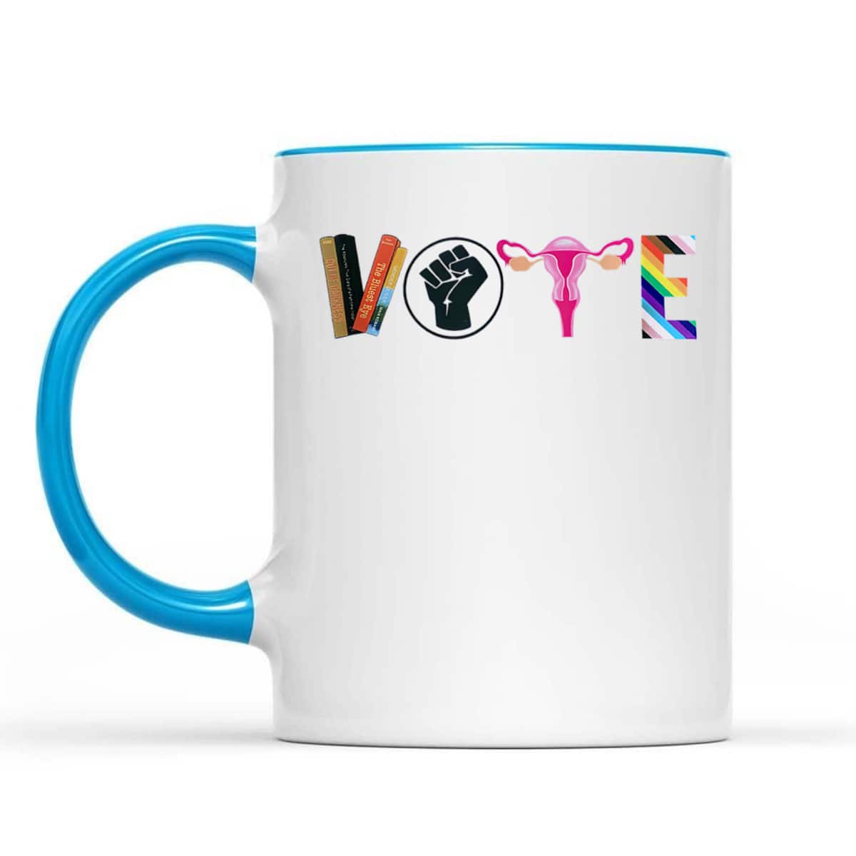 Vote Feminist Rights Femi Book Symbol T-Shirt Vote Feminist Rights Femi Book Symbol T-Shirt