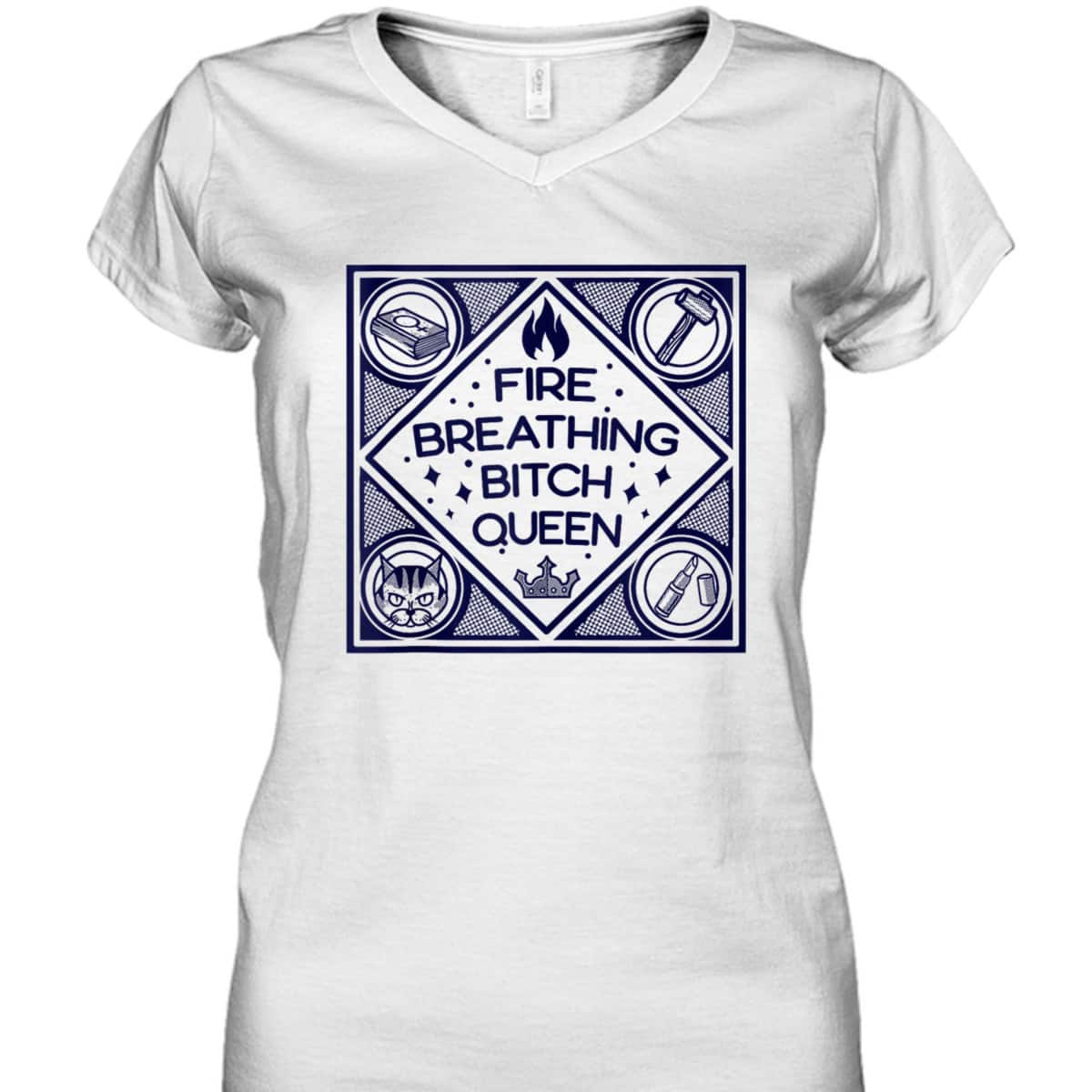 Fire Breathing Bitch Queen Funny Feminist Feminism Equality T-Shirt