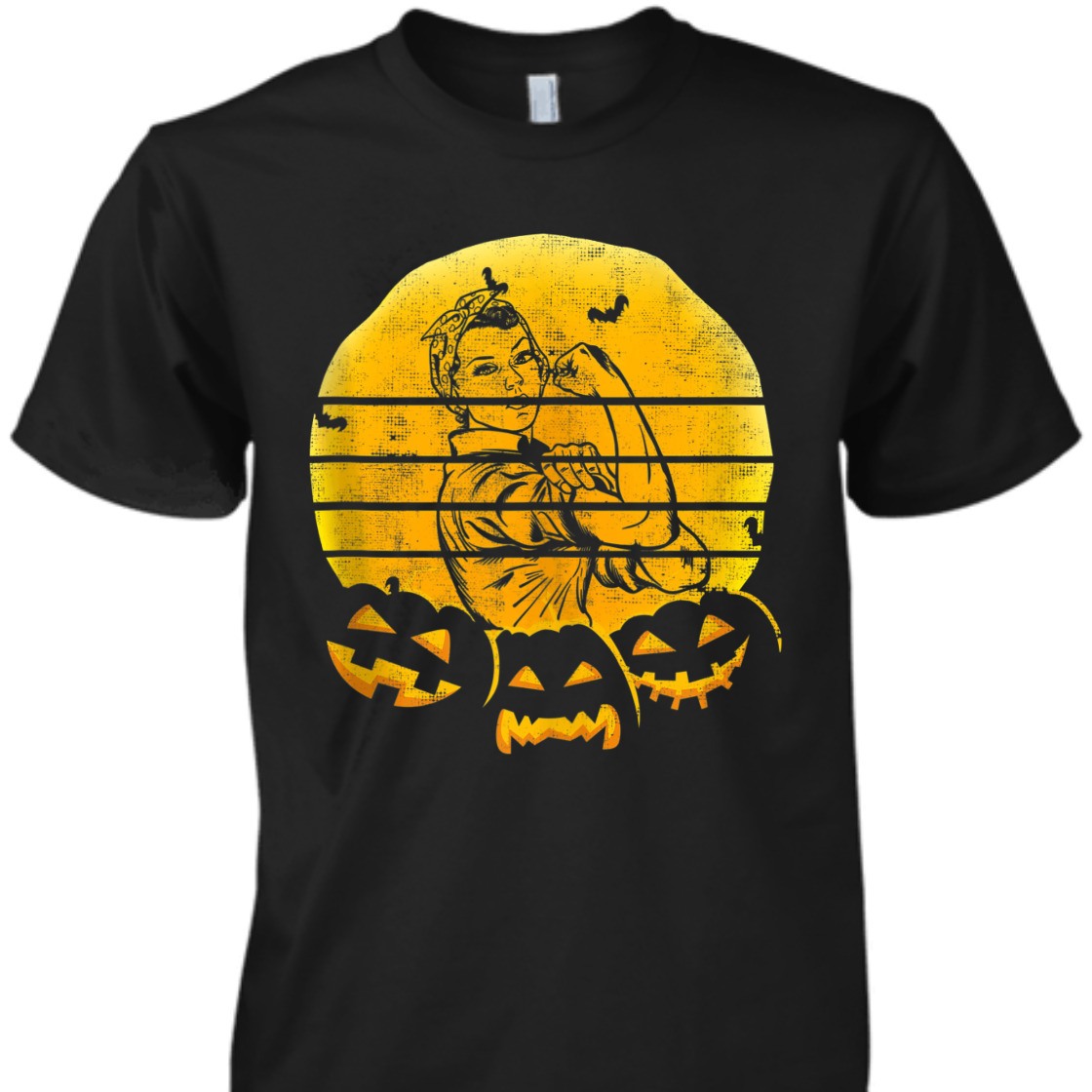 Strong Women Retro Vintage T-Shirt Halloween Gift