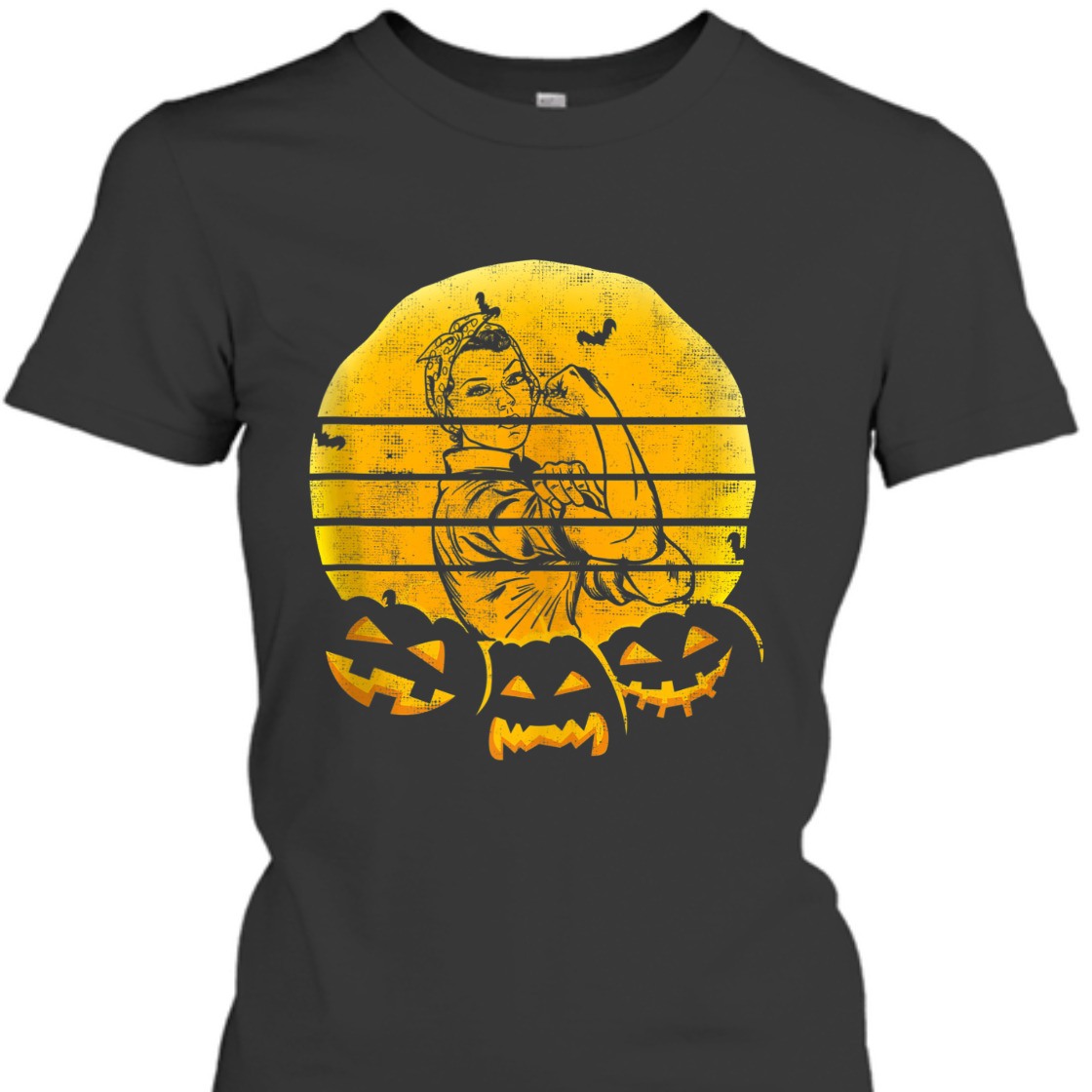 Strong Women Retro Vintage T-Shirt Halloween Gift