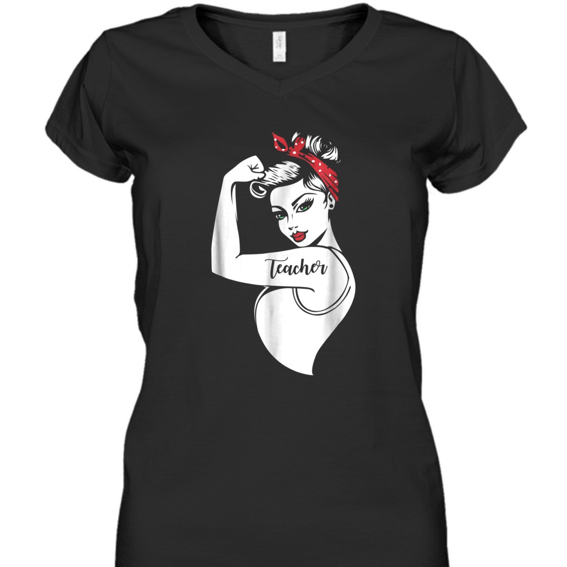 Strong Women Rosie The Riveter T-Shirt Teacher Gift Strong Women Rosie The Riveter T-Shirt Teacher Gift