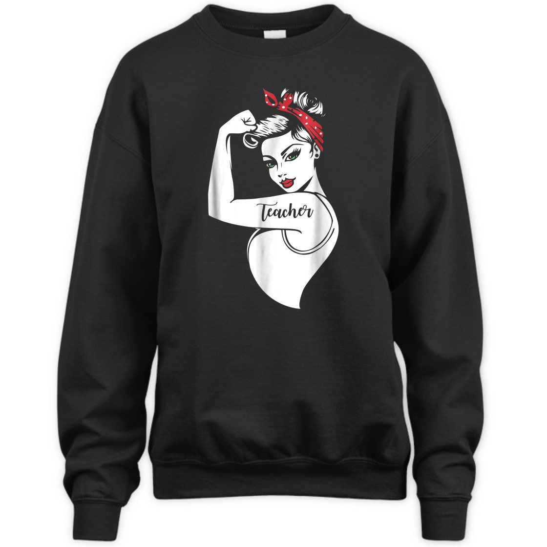 Strong Women Rosie The Riveter T-Shirt Teacher Gift
