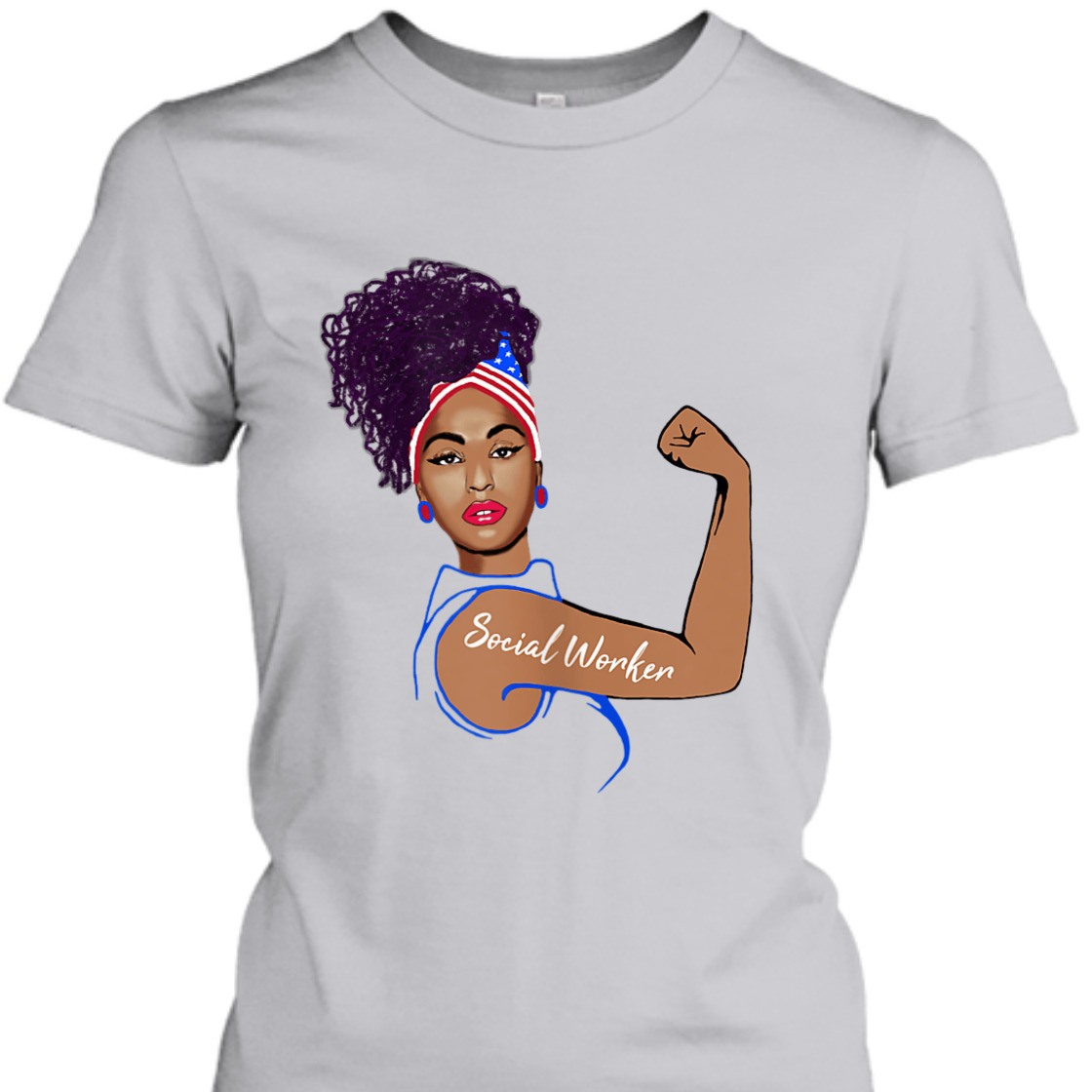 Strong Women Rosie The Riveter Social Worker T-Shirt
