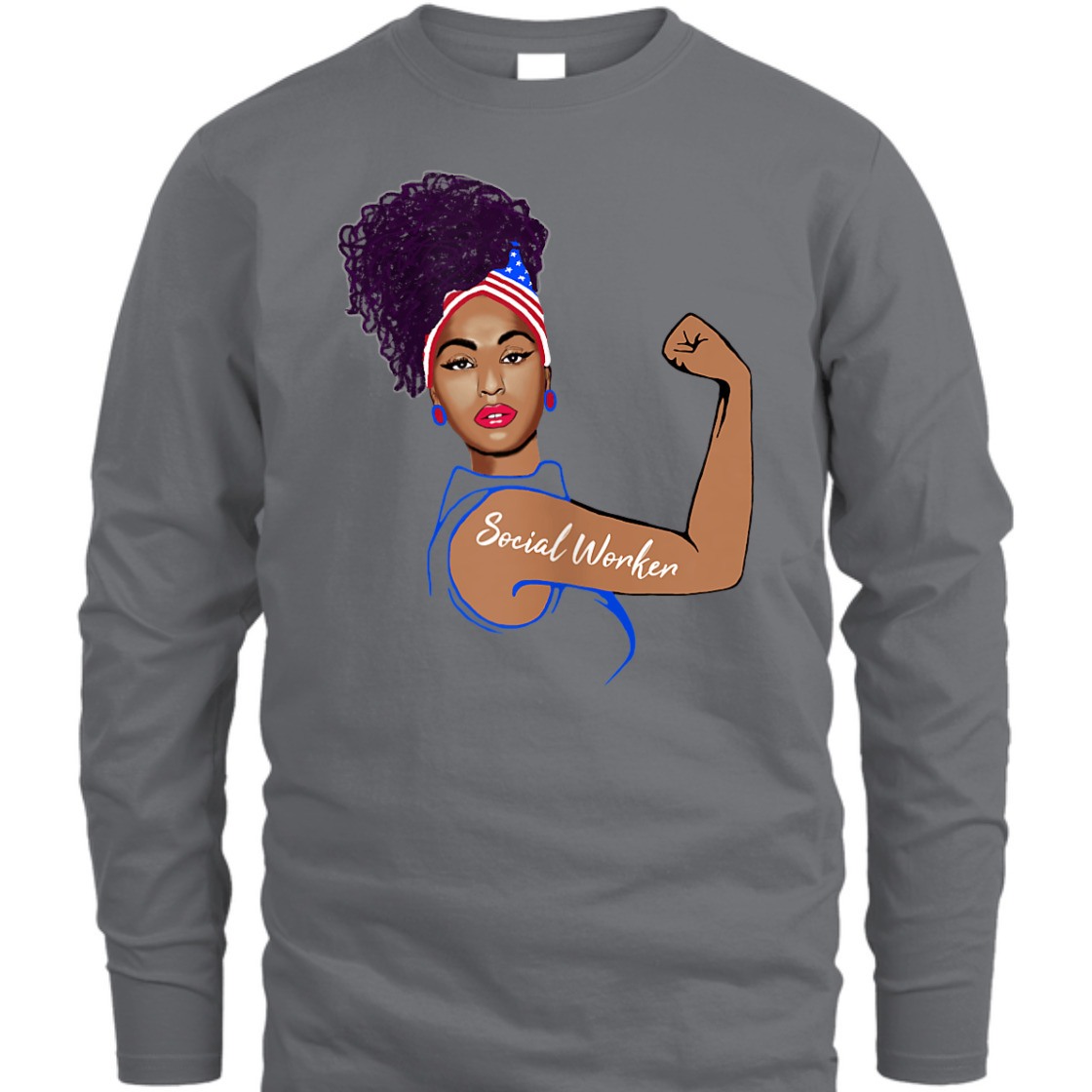 Strong Women Rosie The Riveter Social Worker T-Shirt