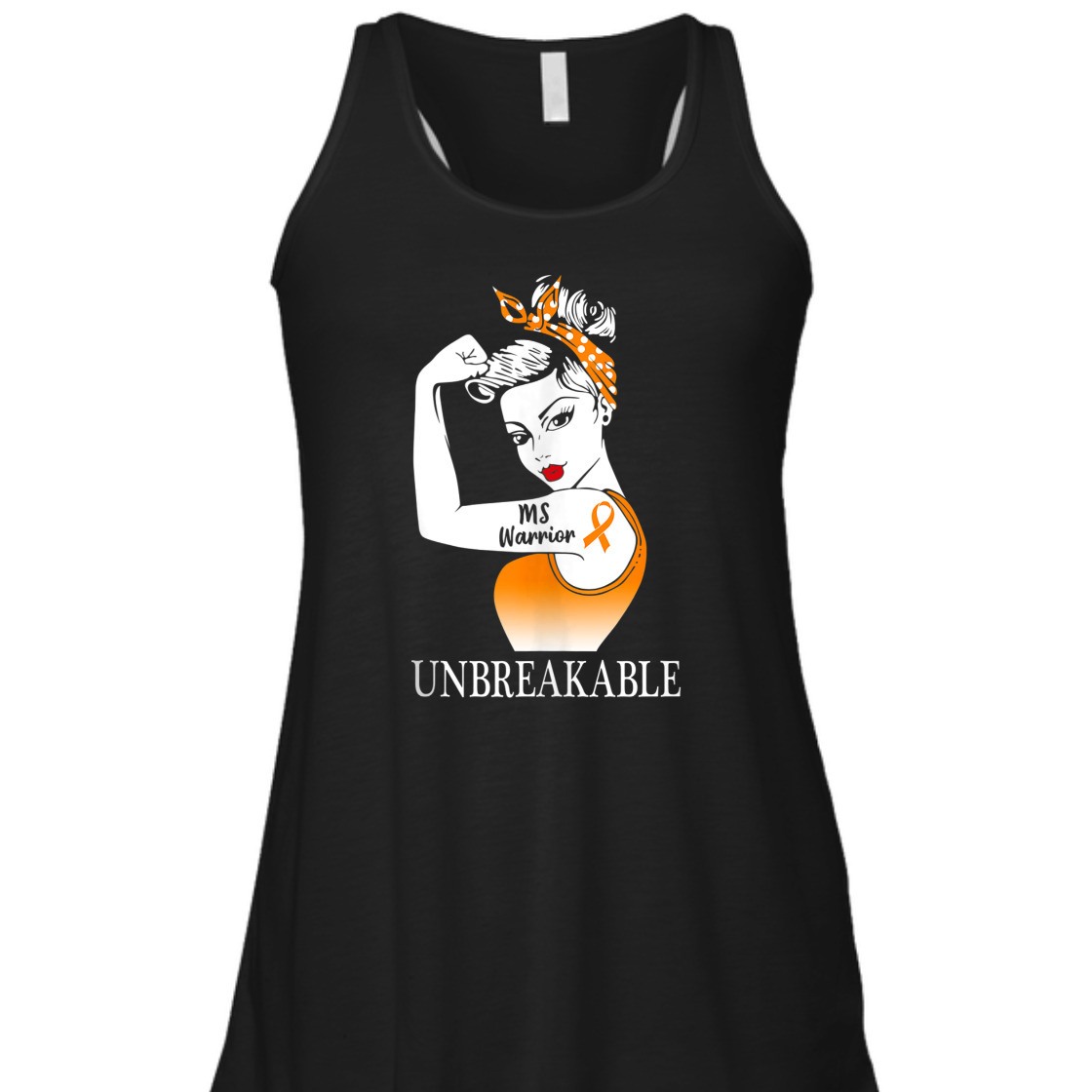 Strong Women Rosie The Riveter Multiple Sclerosis MS Warrior Unbreakable T-Shirt Gift