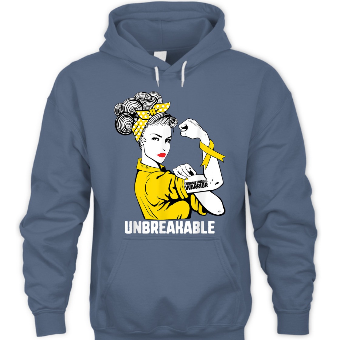 Strong Women Rosie The Riveter Endometriosis Warrior Unbreakable T-Shirt Strong Women Rosie The Riveter Endometriosis Warrior Unbreakable T-Shirt