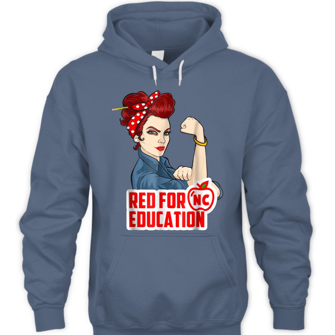 Strong Women Rosie The Riveter Red For Education T-Shirt