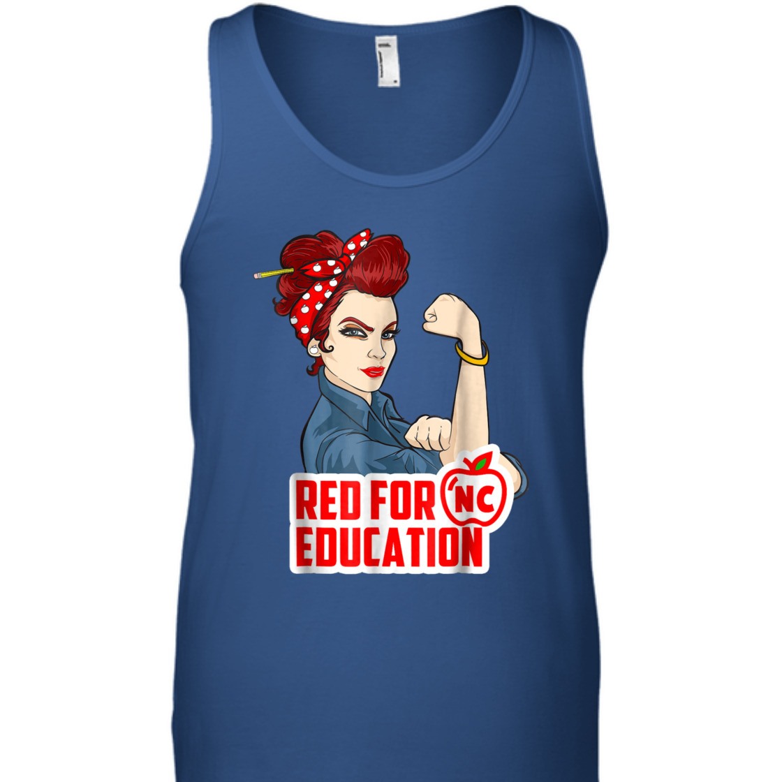 Strong Women Rosie The Riveter Red For Education T-Shirt