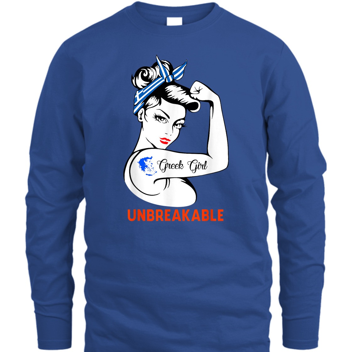 Strong Women Rosie The Riveter Greek Girl Unbreakable T-Shirt