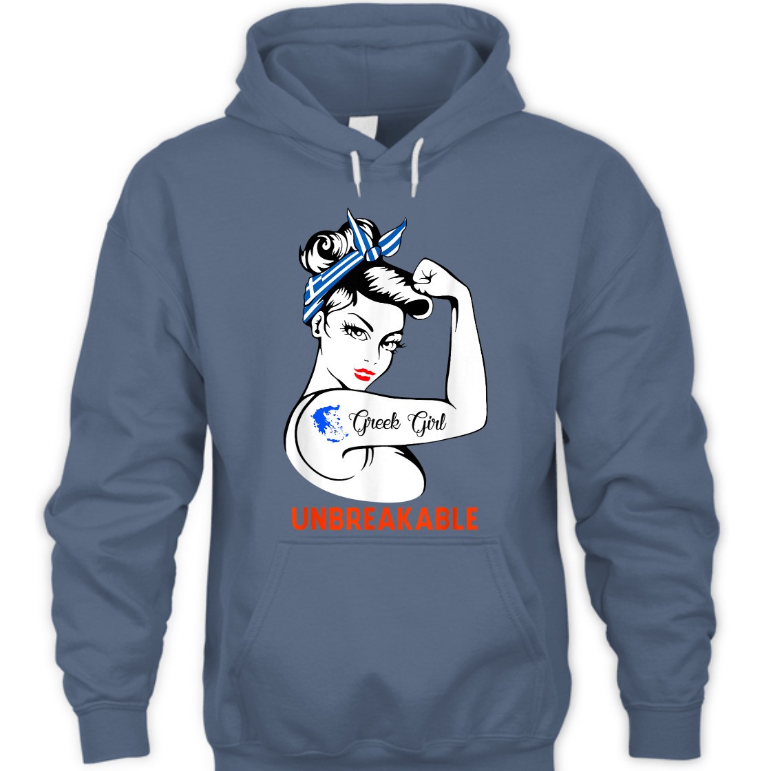 Strong Women Rosie The Riveter Greek Girl Unbreakable T-Shirt