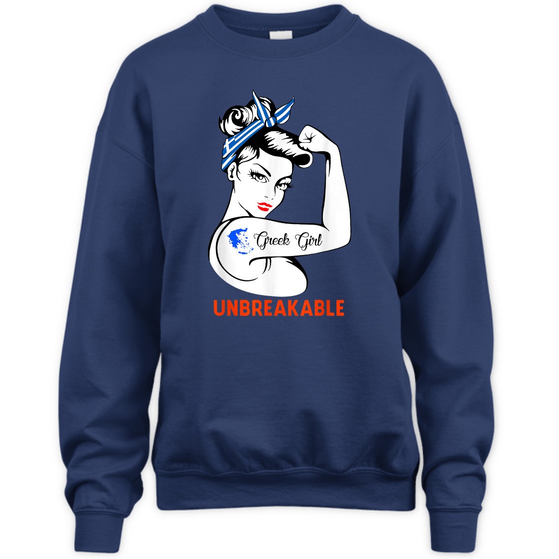 Strong Women Rosie The Riveter Greek Girl Unbreakable T-Shirt