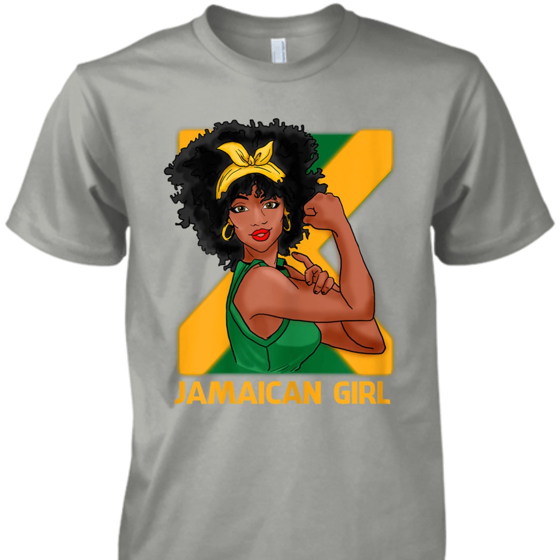 Strong Women Rosie The Riveter Jamaican Girl Feminist T-Shirt