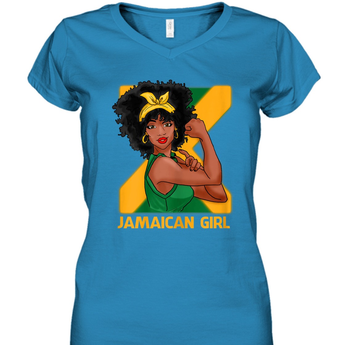 Strong Women Rosie The Riveter Jamaican Girl Feminist T-Shirt
