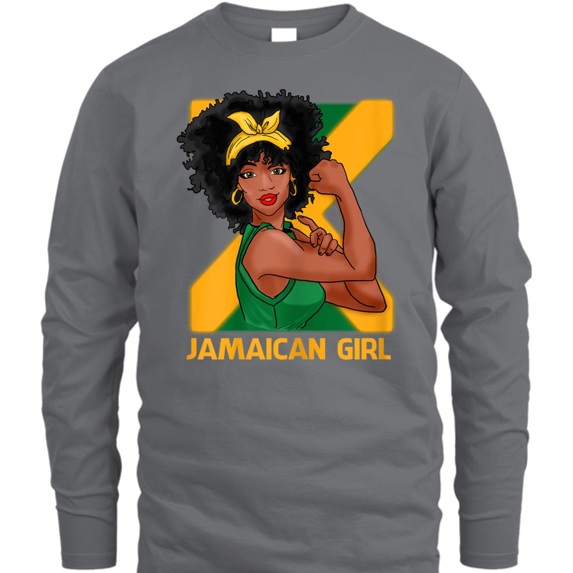 Strong Women Rosie The Riveter Jamaican Girl Feminist T-Shirt Strong Women Rosie The Riveter Jamaican Girl Feminist T-Shirt
