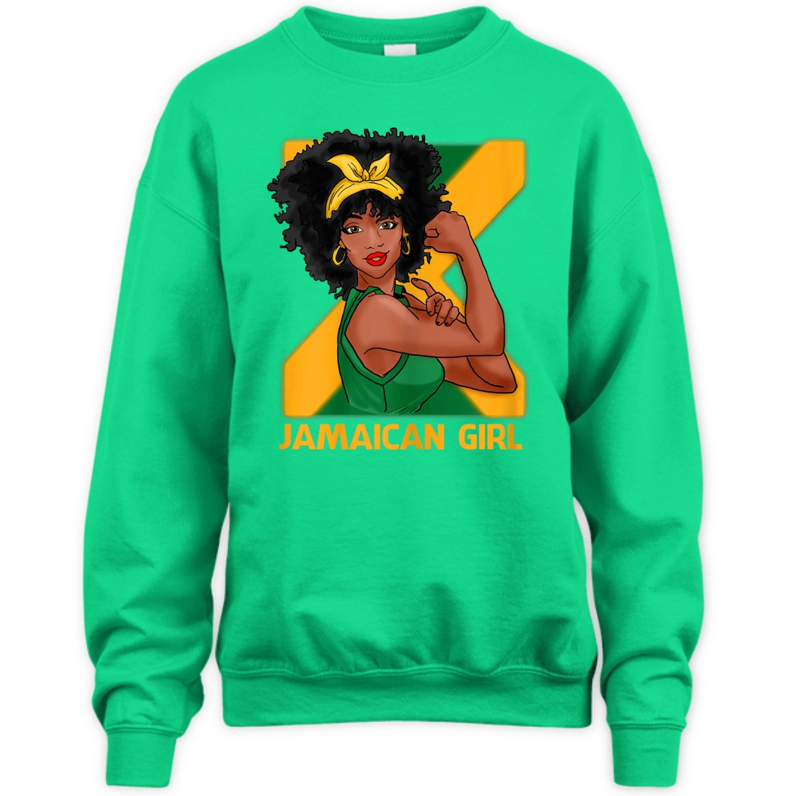 Strong Women Rosie The Riveter Jamaican Girl Feminist T-Shirt