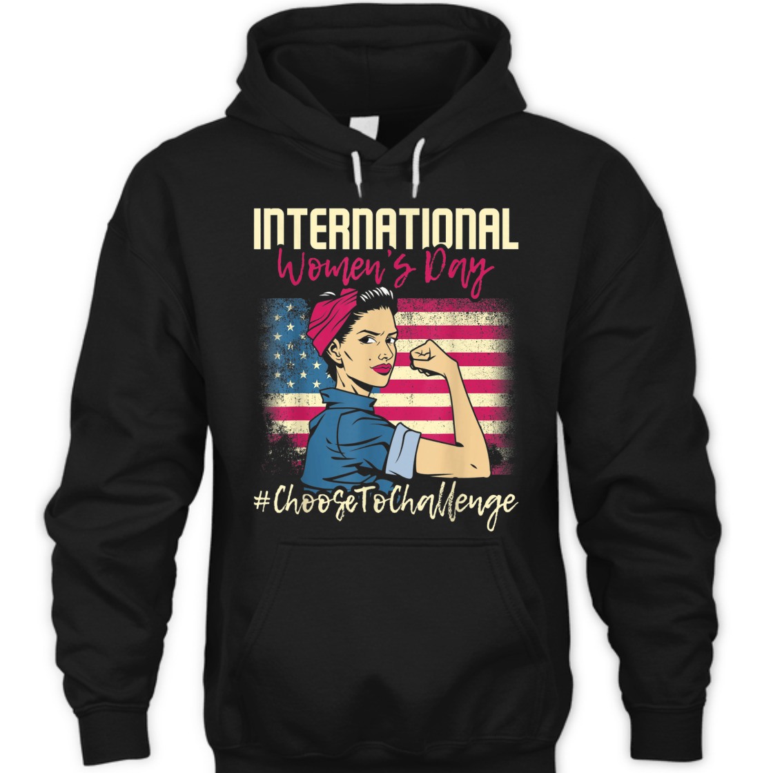 Strong Women Rosie The Riveter International Women's Day Choose To Challenge T-Shirt