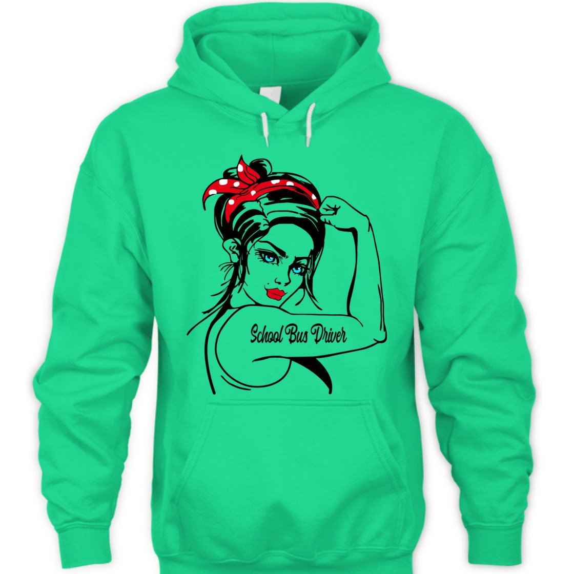 Strong Women School Bus Driver Rosie The Riveter Feminist T-Shirt Strong Women School Bus Driver Rosie The Riveter Feminist T-Shirt