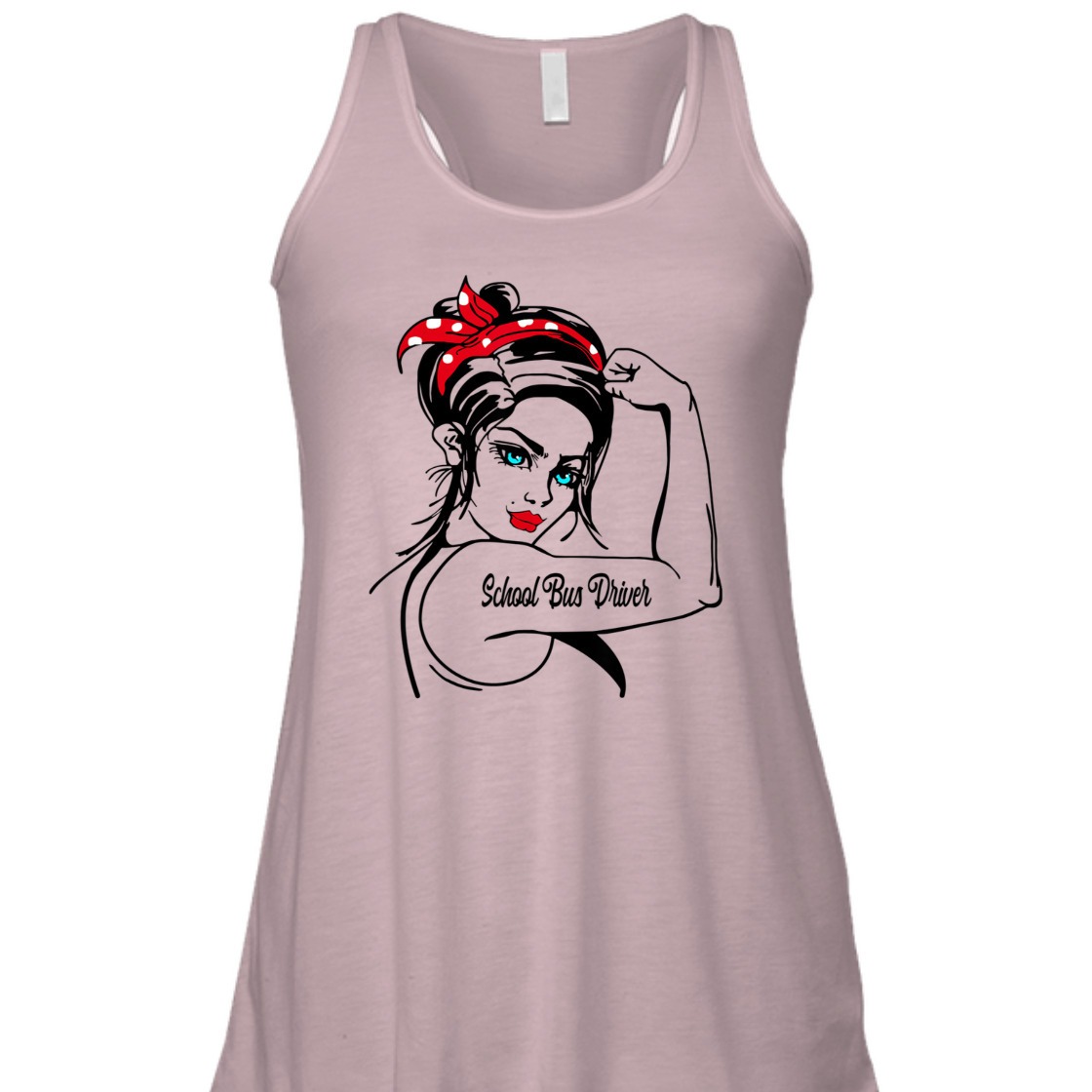 Strong Women School Bus Driver Rosie The Riveter Feminist T-Shirt