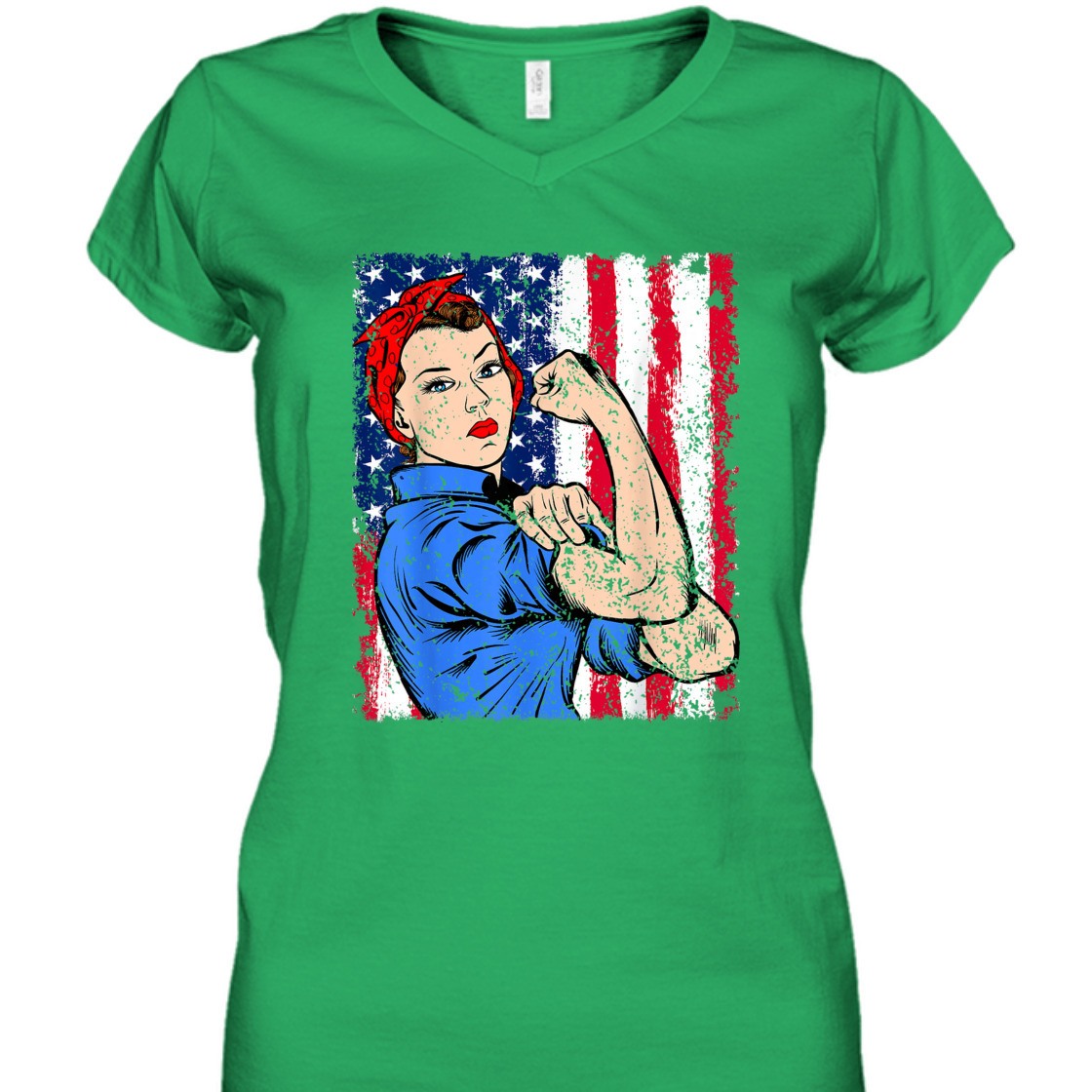 Strong Women Rosie The Riveter Feminist Patriotic T-Shirt Strong Women Rosie The Riveter Feminist Patriotic T-Shirt