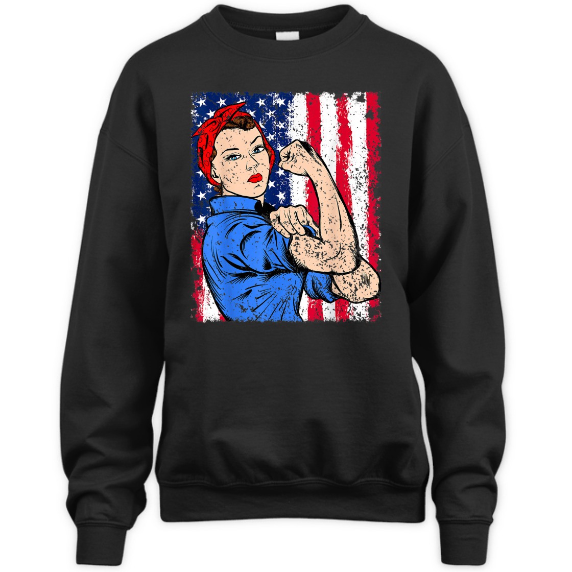 Strong Women Rosie The Riveter Feminist Patriotic T-Shirt Strong Women Rosie The Riveter Feminist Patriotic T-Shirt