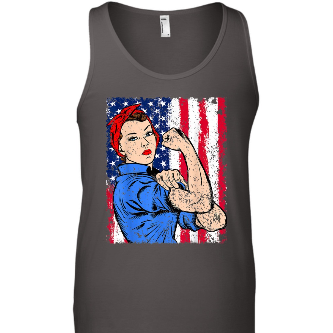 Strong Women Rosie The Riveter Feminist Patriotic T-Shirt