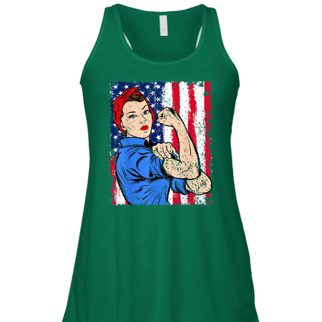 Strong Women Rosie The Riveter Feminist Patriotic T-Shirt Strong Women Rosie The Riveter Feminist Patriotic T-Shirt