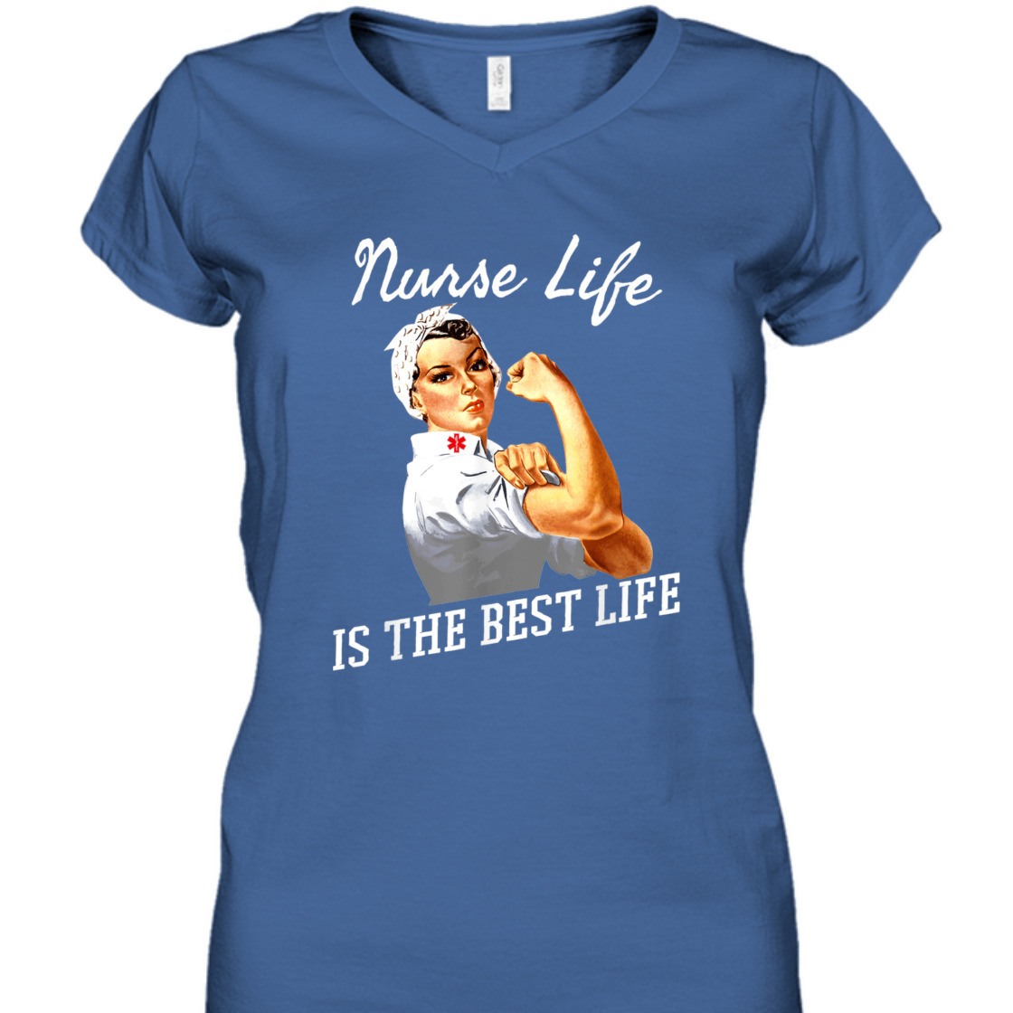 Strong Women Nurse Life Is The Best Life Rosie The Riveter Feminist T-Shirt