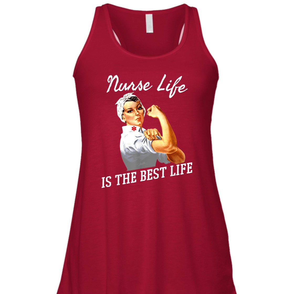 Strong Women Nurse Life Is The Best Life Rosie The Riveter Feminist T-Shirt