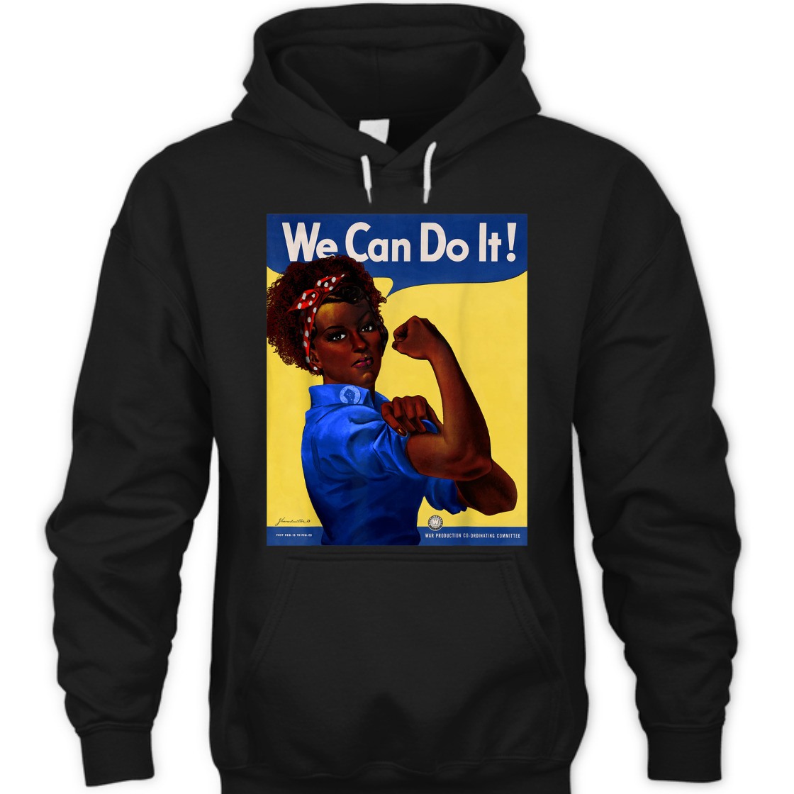 Strong Women Black Rosie The Riveter Girl Power Feminist T-Shirt