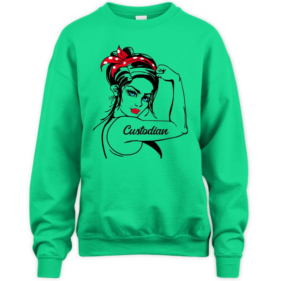 Strong Women Custodian Rosie The Riveter Feminist T-Shirt Strong Women Custodian Rosie The Riveter Feminist T-Shirt