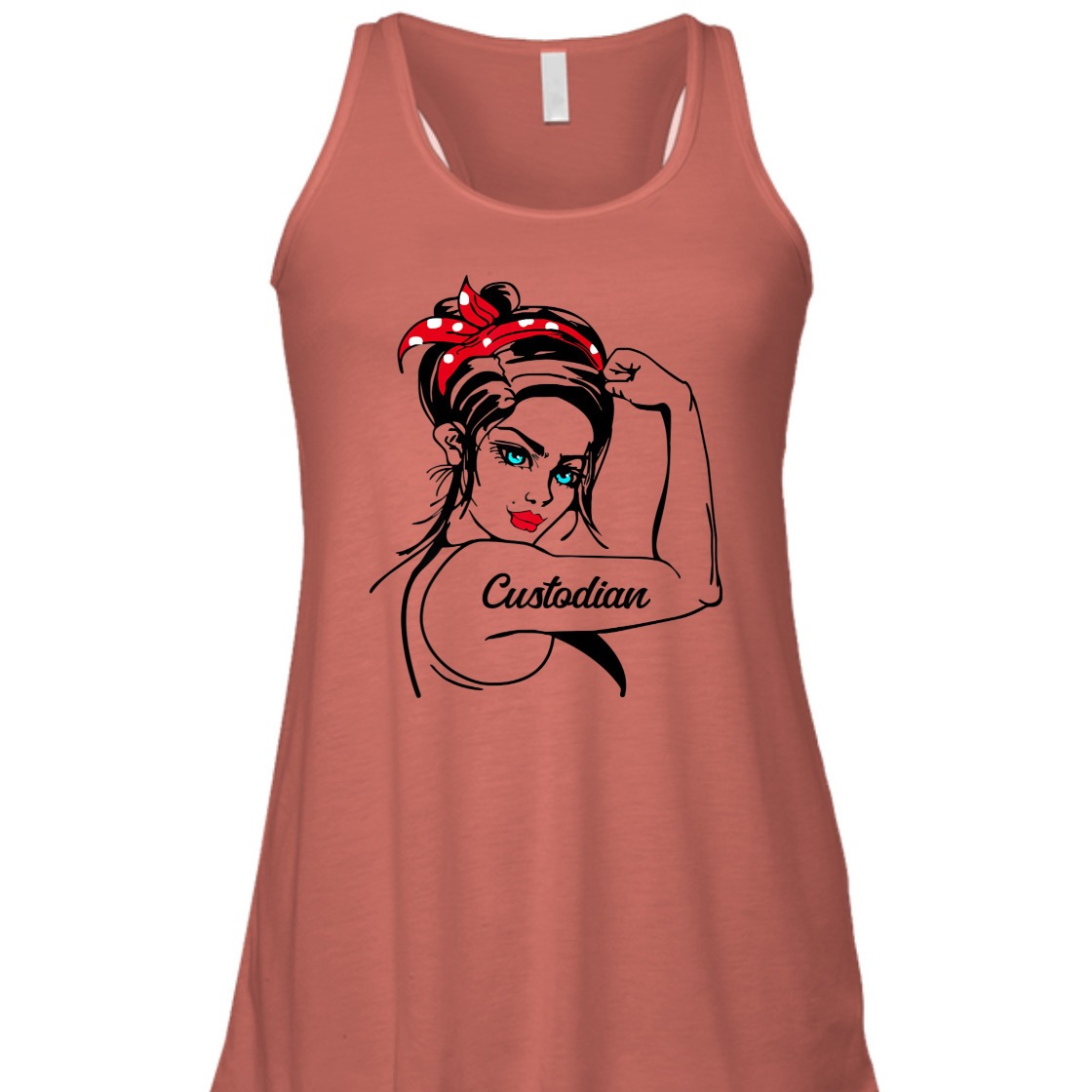Strong Women Custodian Rosie The Riveter Feminist T-Shirt Strong Women Custodian Rosie The Riveter Feminist T-Shirt