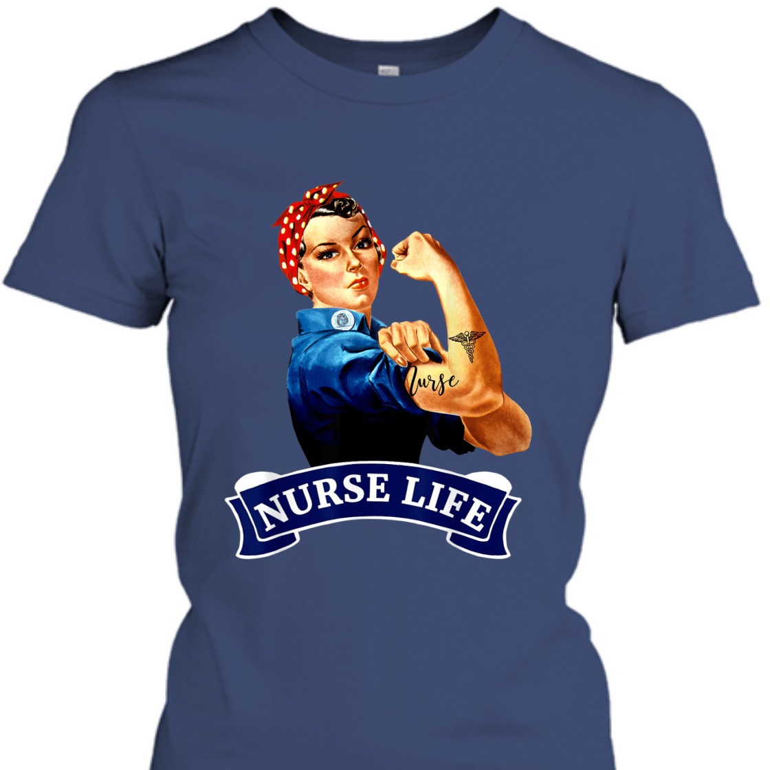 Strong Women Rosie The Riveter Retro Nurse Life Feminist T-Shirt